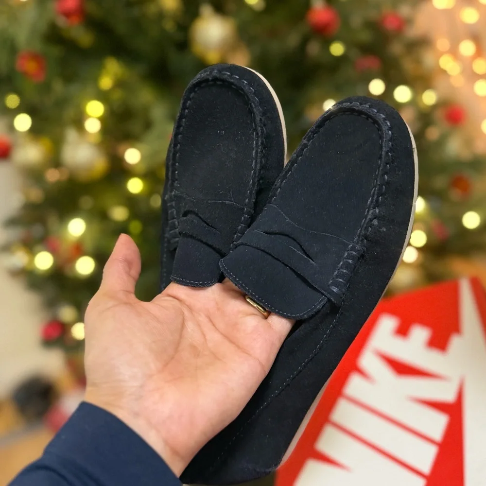 Zara Navy Loafers